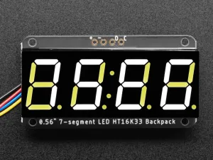 Adafruit 0.56" 4-Digit 7-Segment Display w/I2C Backpack - White