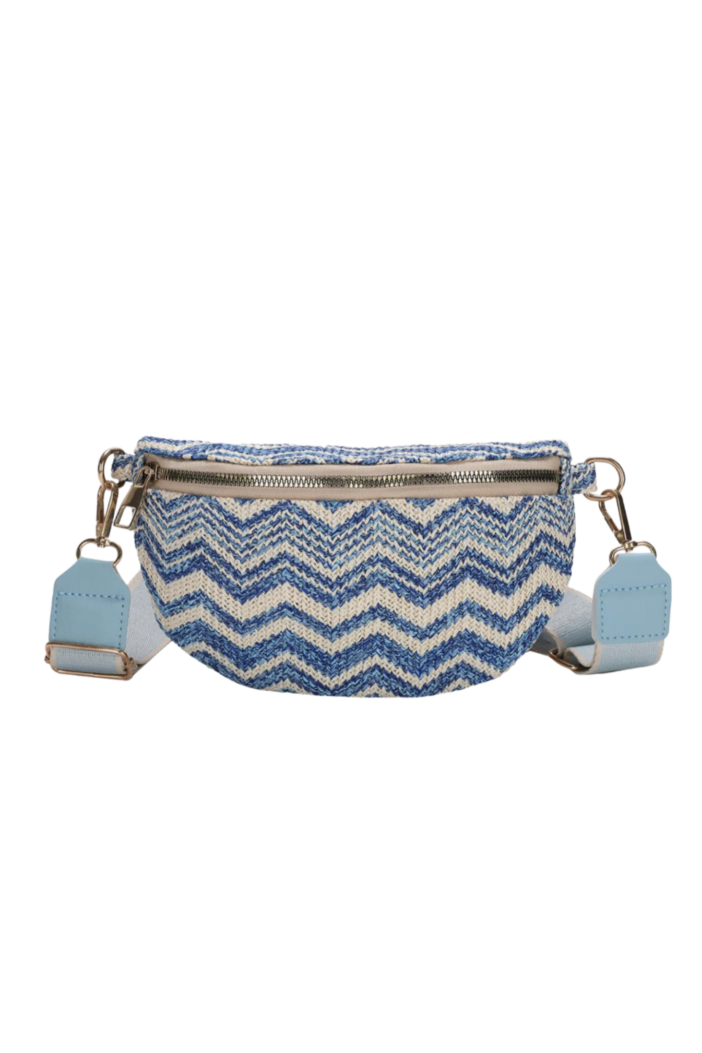 Adored Chevron Straw Sling Bag