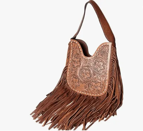 American Darling Tooled Leather Hobo Purse ADBGZ473