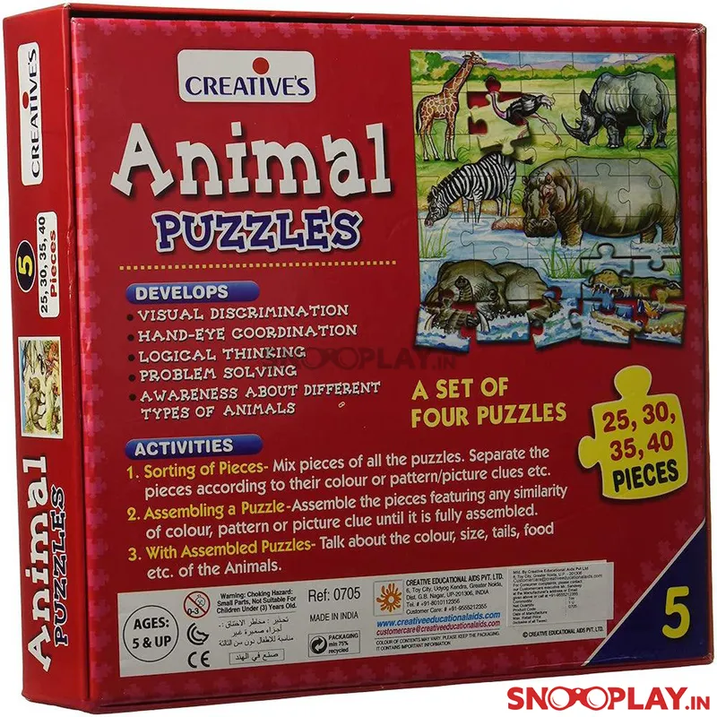 Animal Puzzle (Series 5) - Set of 4 Jigsaw Puzzles