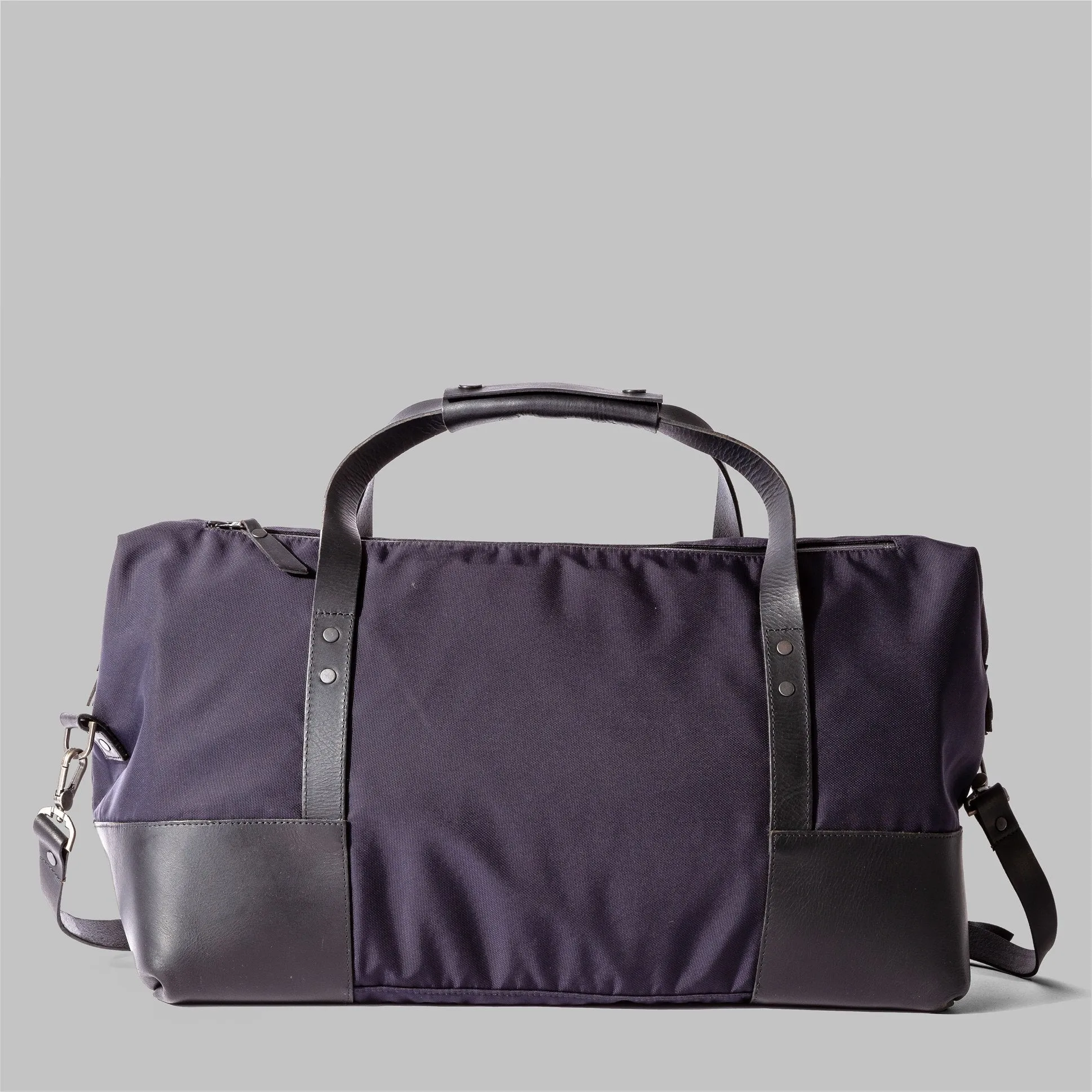 Ashford Navy Nylon & Leather Holdall