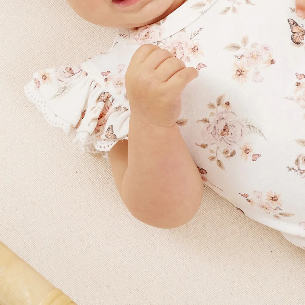 Aster & Oak Butterfly Lace Onesie