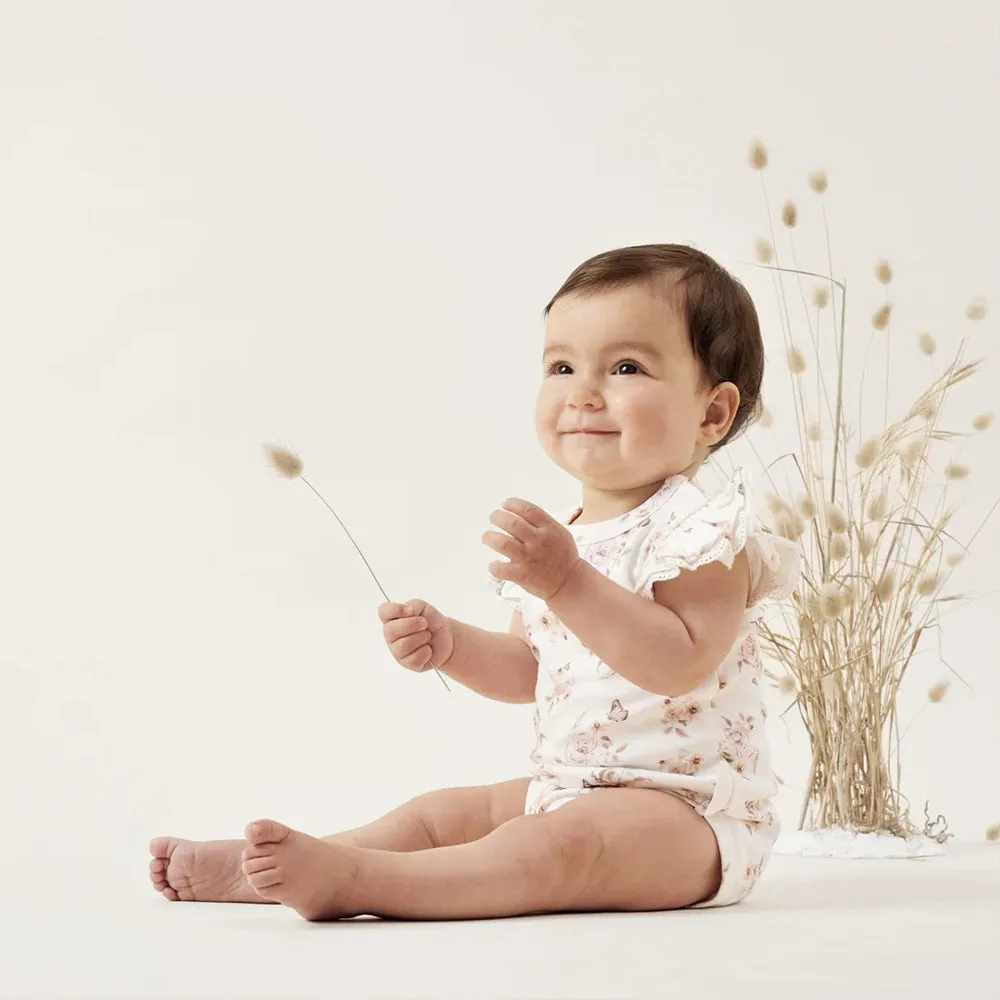 Aster & Oak Butterfly Lace Onesie