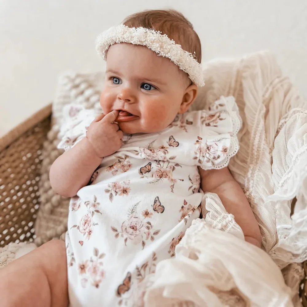 Aster & Oak Butterfly Lace Onesie