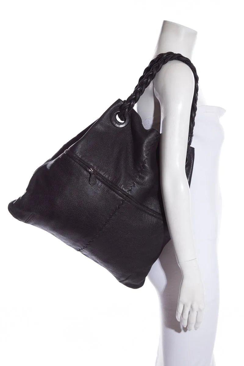 Bottega Veneta Black Leather Julie Tote