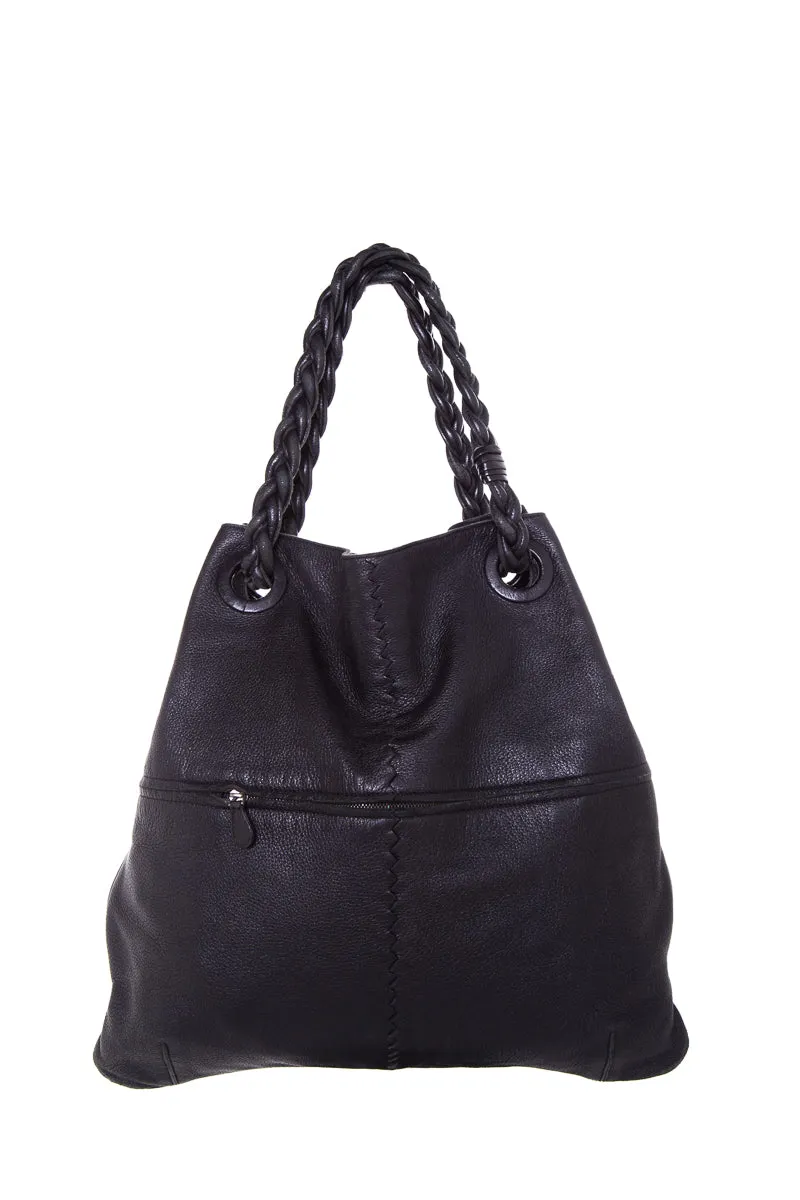 Bottega Veneta Black Leather Julie Tote