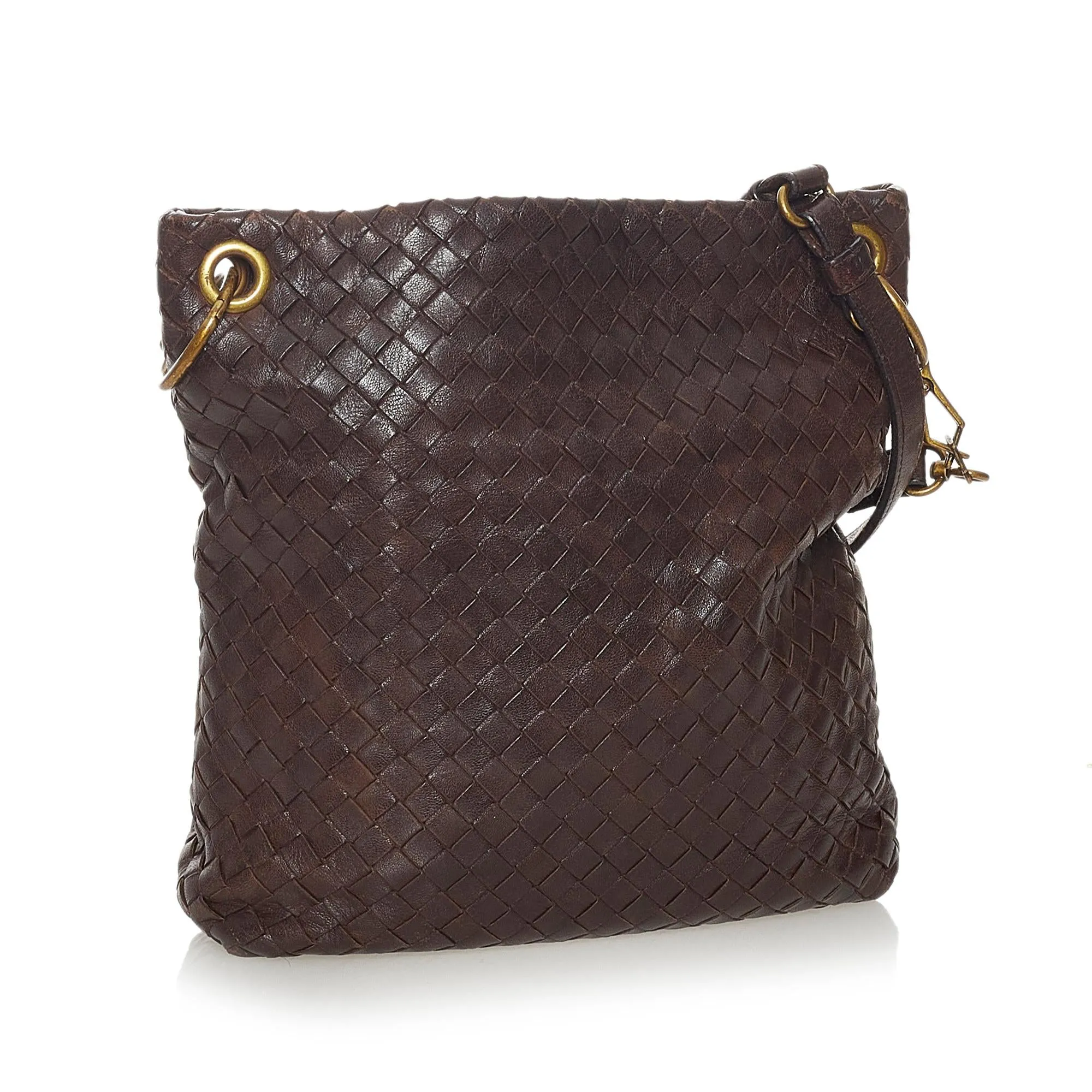 Bottega Veneta Intrecciato Leather Crossbody Bag (SHG-28131)