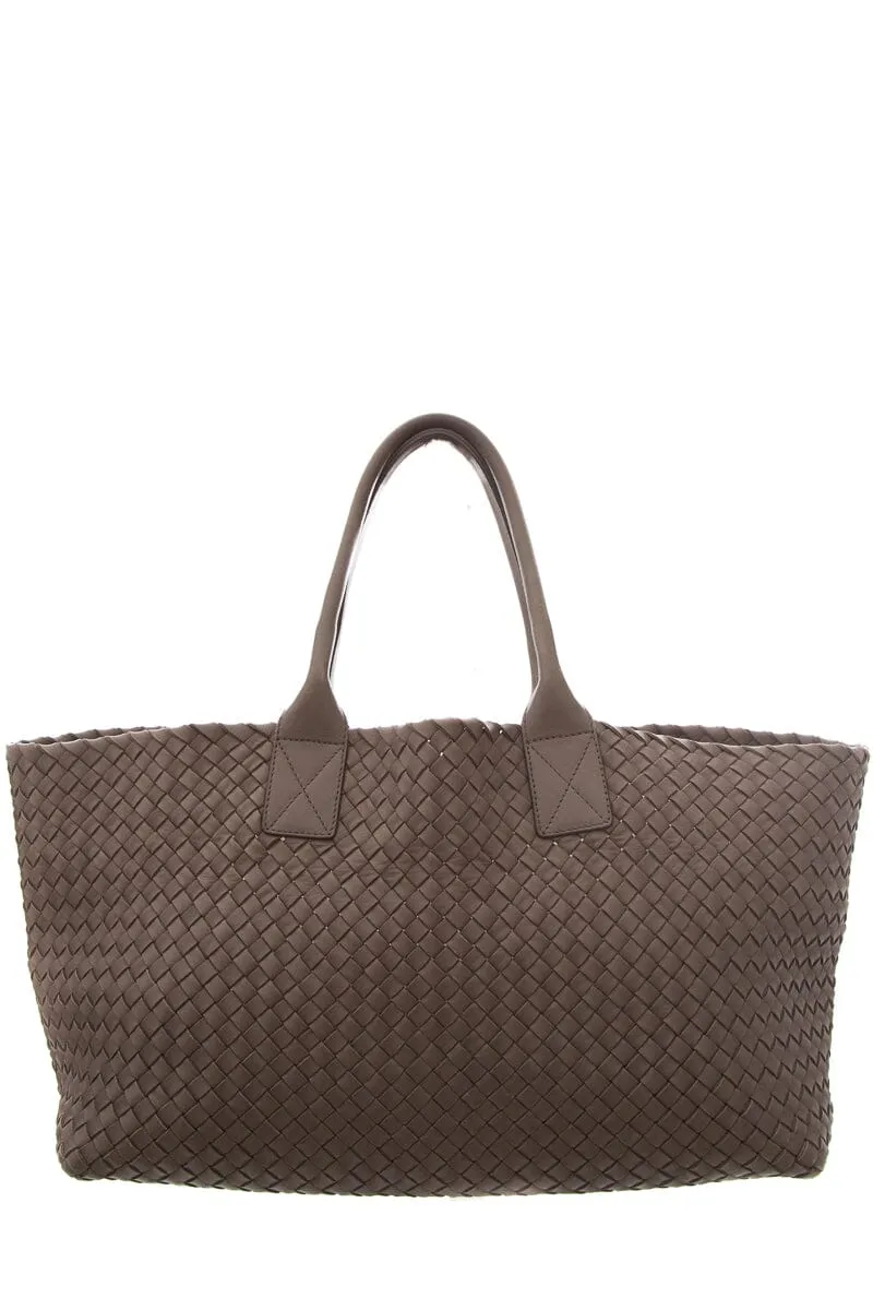 Bottega Veneta "Cabat" Intrecciato Mushroom Tote