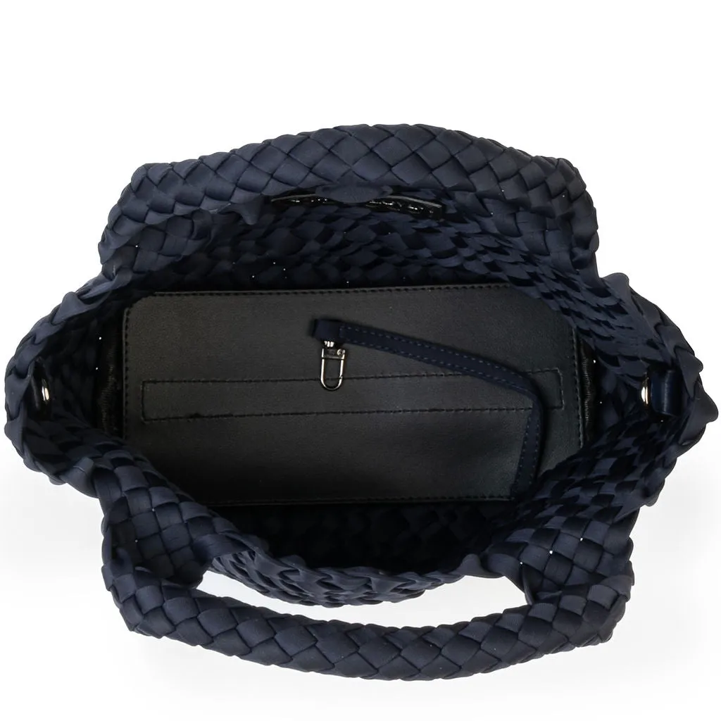 Brandon Small Woven Tote - Navy