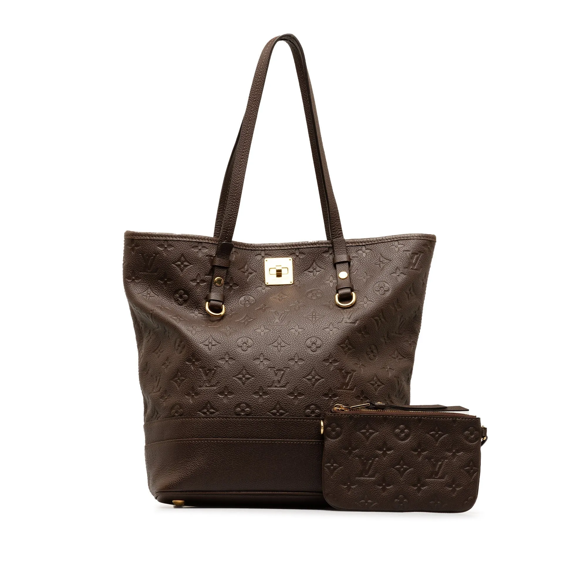 Brown Louis Vuitton Monogram Empreinte Citadine PM Tote Bag