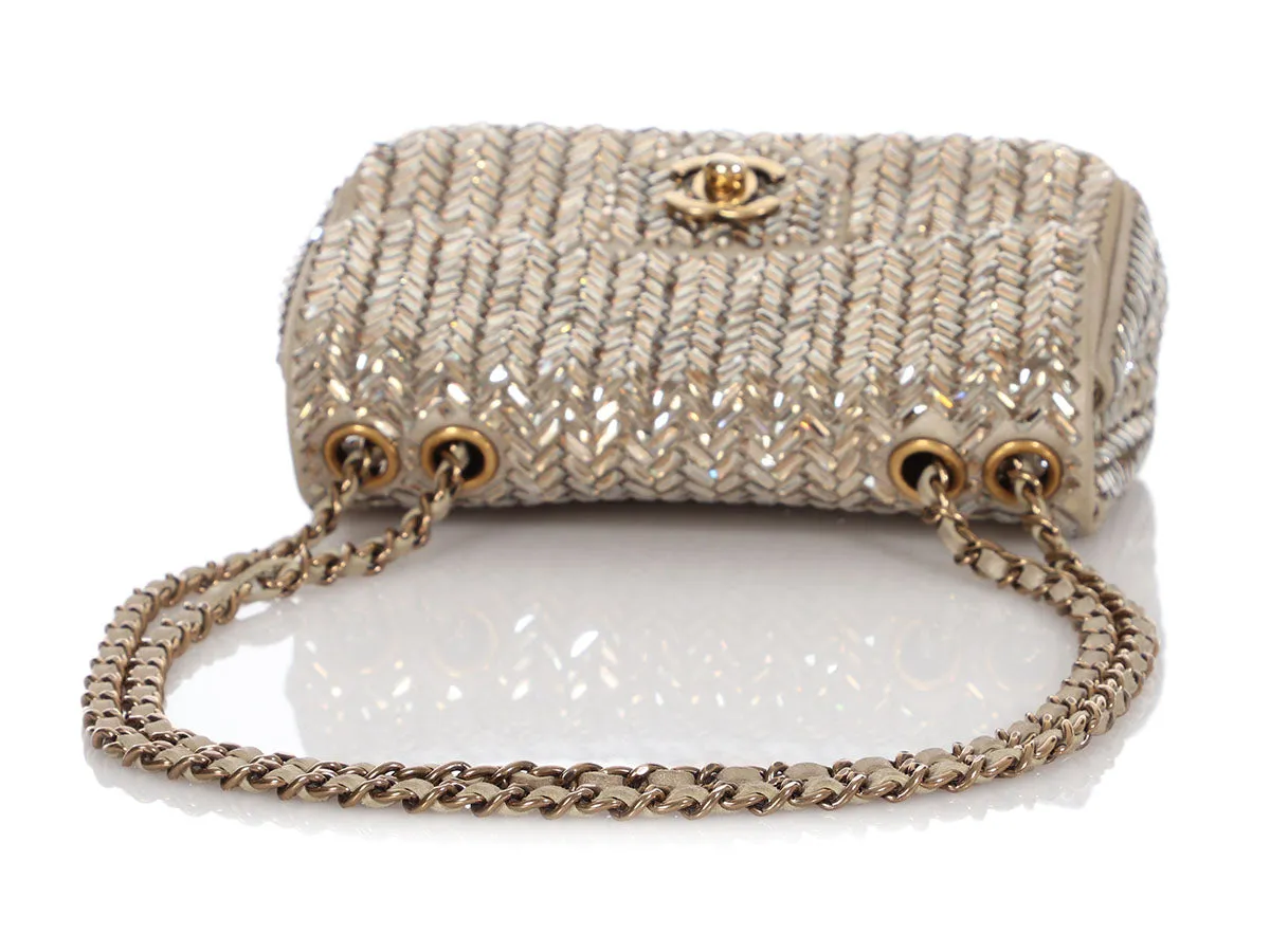 Chanel Mini Bronze Crystal-Embellished Flap