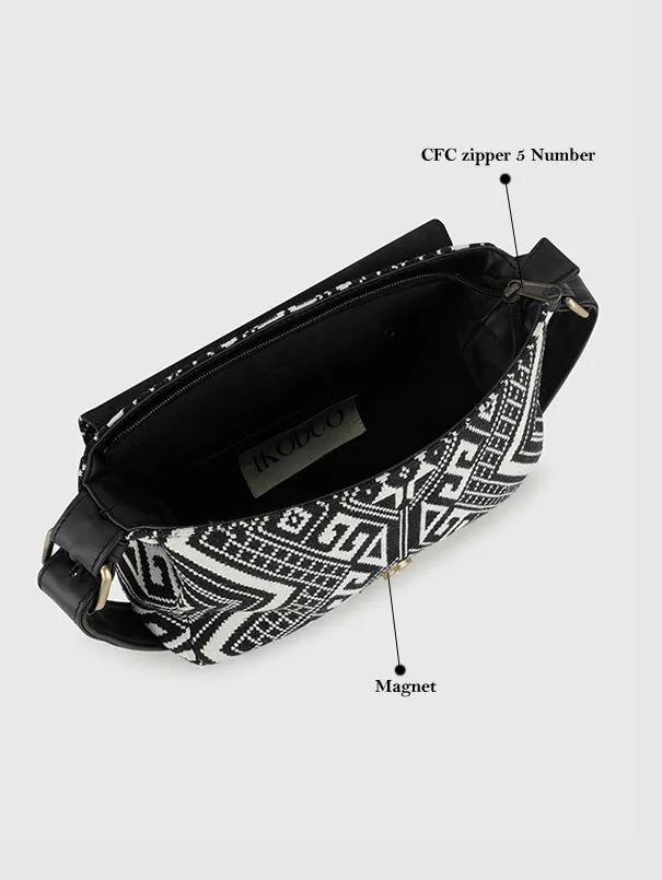 Chavvi Aztec Black Baguette Bag