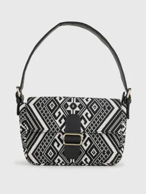 Chavvi Aztec Black Baguette Bag