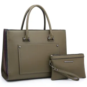 Classic Top Handle Handbag with Matching Wallet