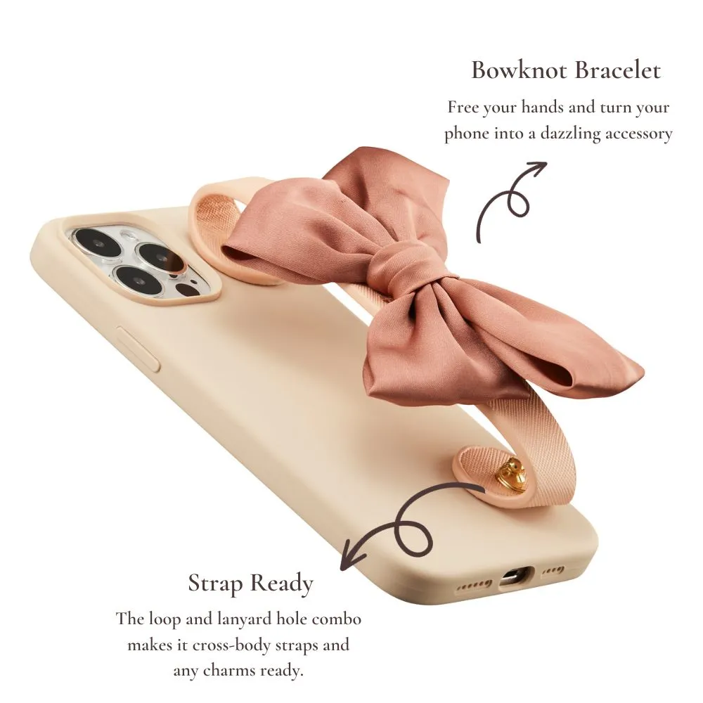 Cross-body Bowknot Wristlet Phone Case