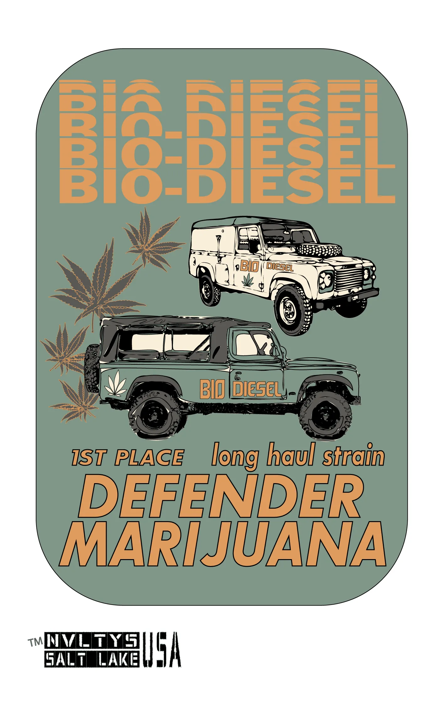 DEFENDER BIODIESEL MARIJUANA BURLAP BAG