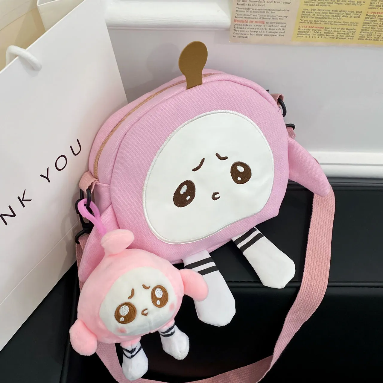 Egg Puff Bag New Cartoon Egg Puff Party Bag Canvas Bag Shoulder Messenger Bag Canvas Bag Casual Bag