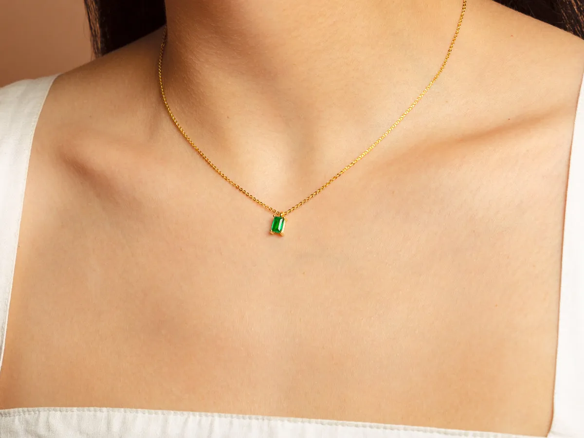 Emerald Necklace Charm