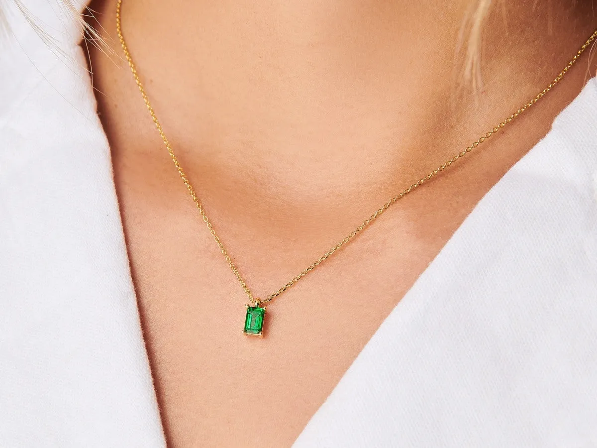 Emerald Necklace Charm