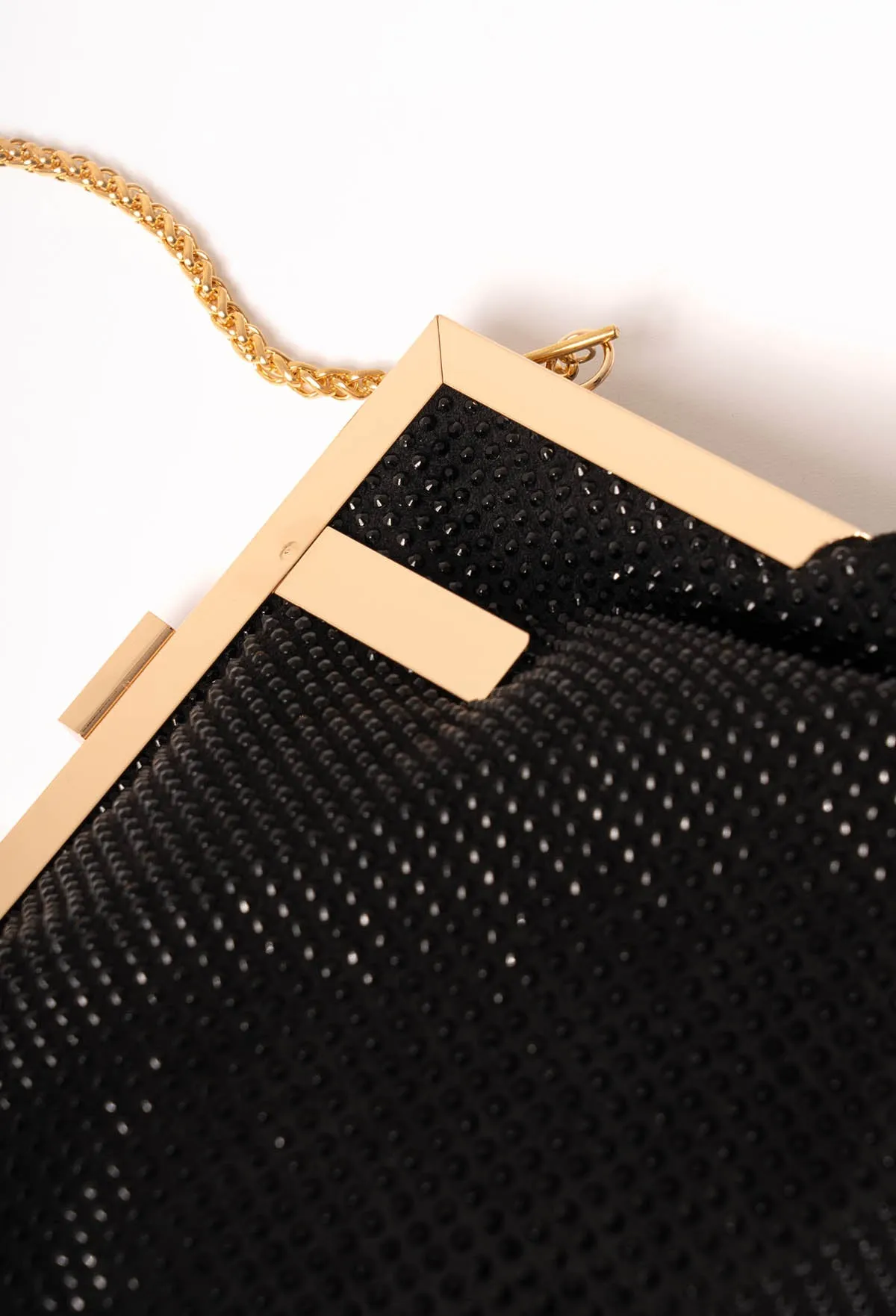 Feelings For Me Black Embellished Clutch Bag