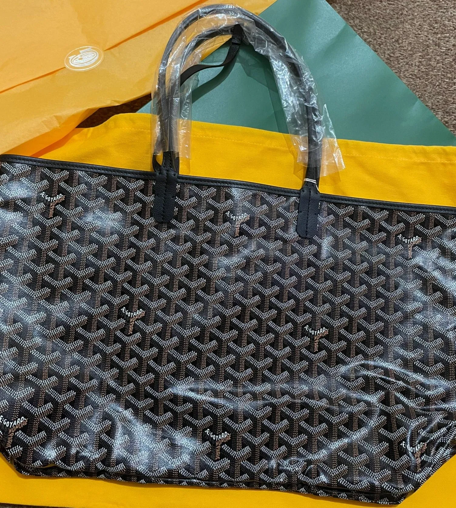 Goyard St Louis PM Tote Bag (Black)