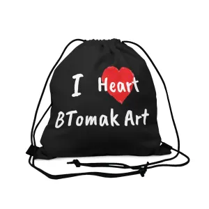 I Heart BTomak Art Outdoor Drawstring Bag