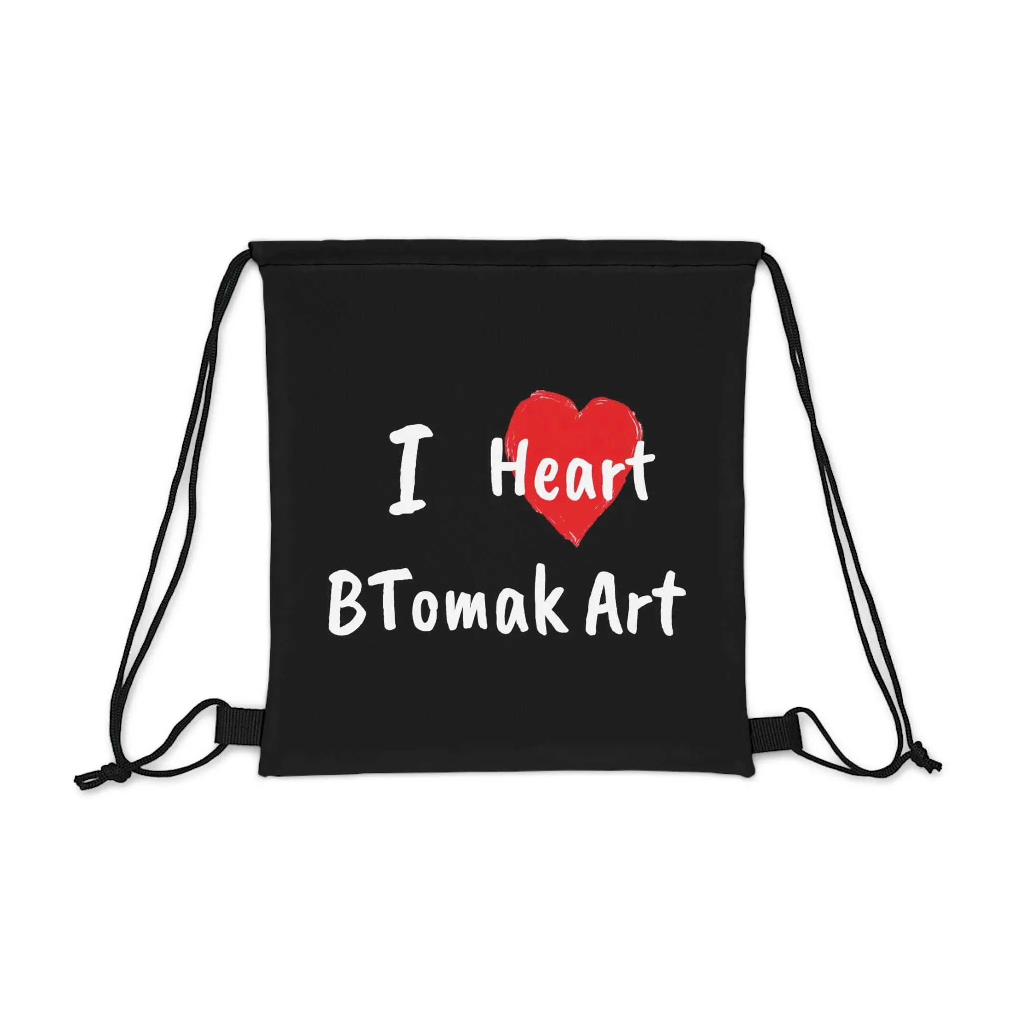 I Heart BTomak Art Outdoor Drawstring Bag