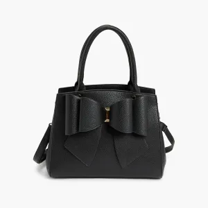 Instant Shipping! Park Double Bowtie Satchel - Black