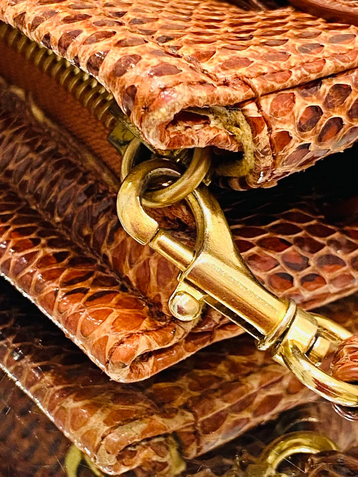 Jimmy Choo Snakeskin Wristlet Clutch Bag