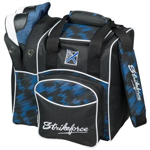 KR Strikeforce Flexx Blue Scratch Single Tote Bowling Bag