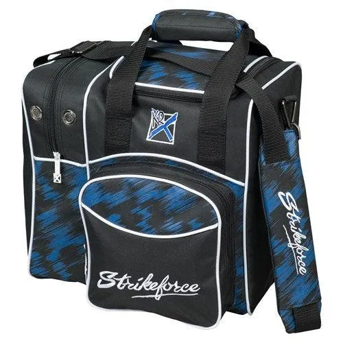 KR Strikeforce Flexx Blue Scratch Single Tote Bowling Bag