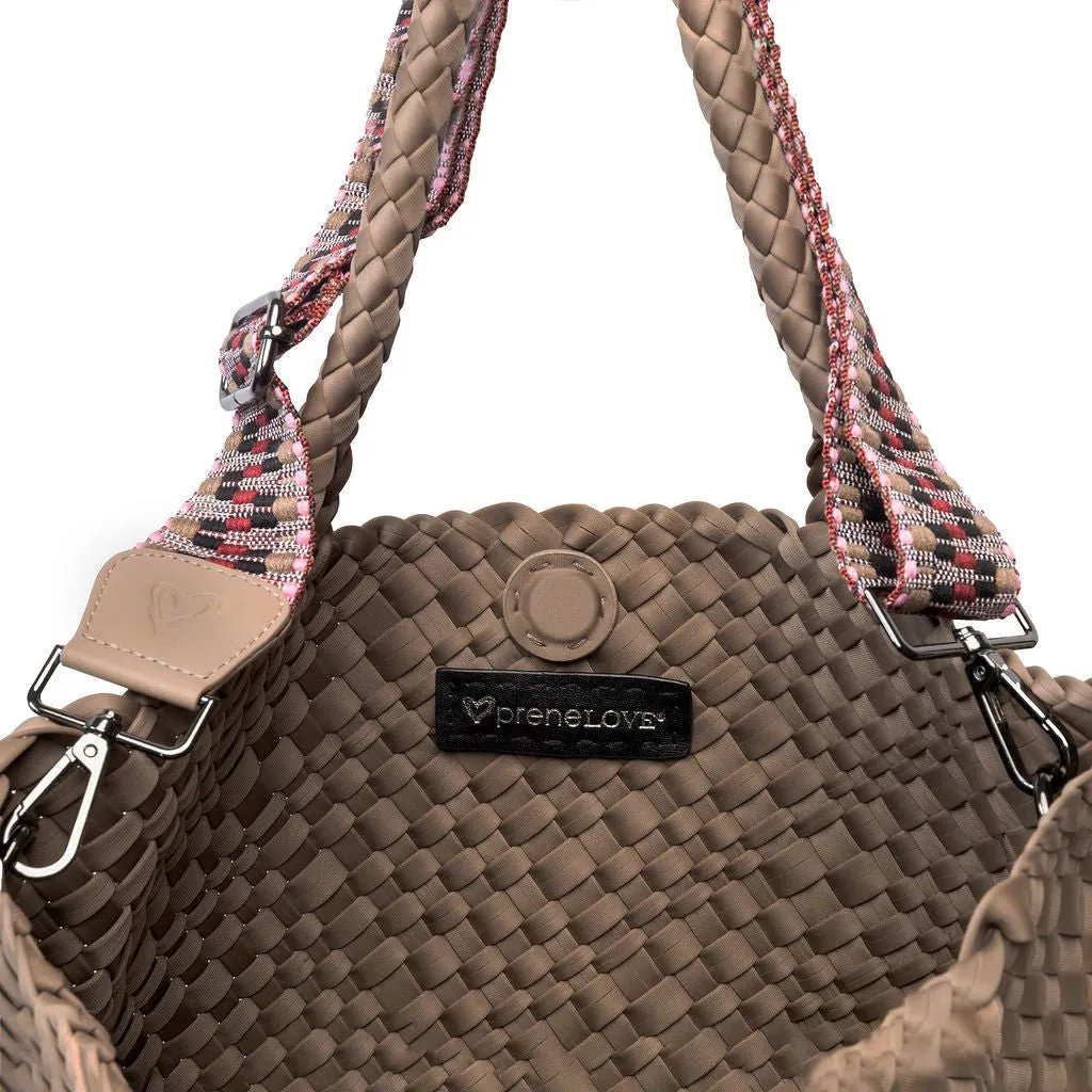 London Large Woven Tote - Buff