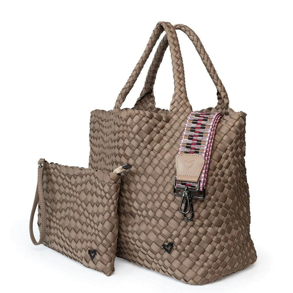 London Large Woven Tote - Buff