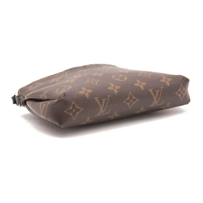 Louis Vuitton Chain Pallas Clutch Black Brown Monogram Canvas Shoulder Bag