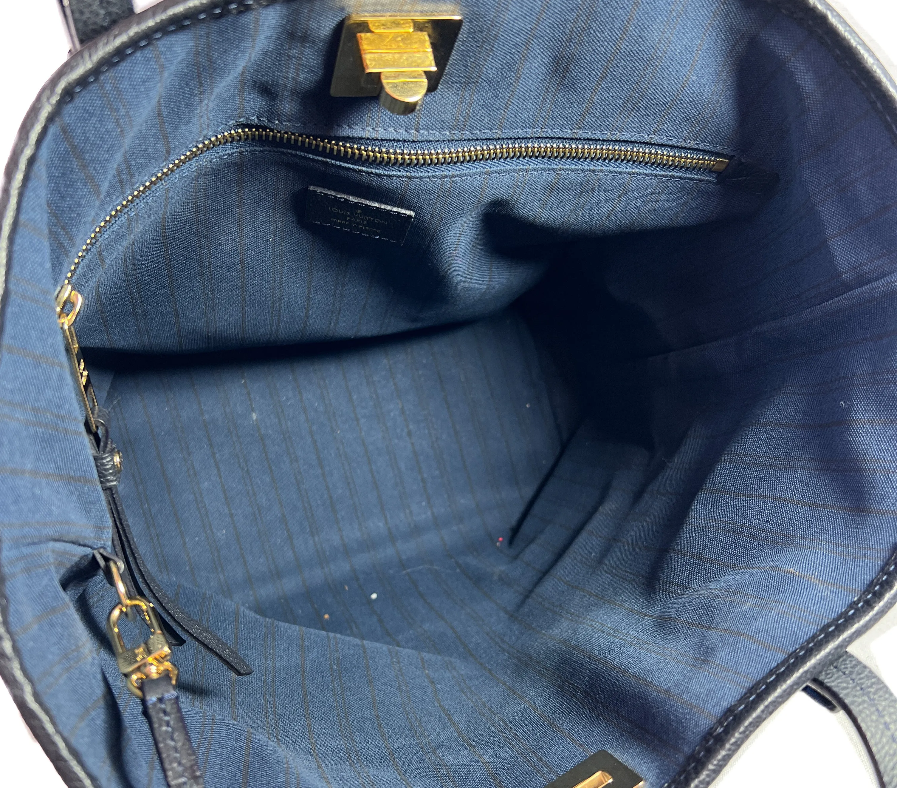 Louis Vuitton navy Citadine Empreinte Tote PM