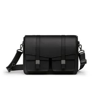 Mason L Messenger Bag - Black