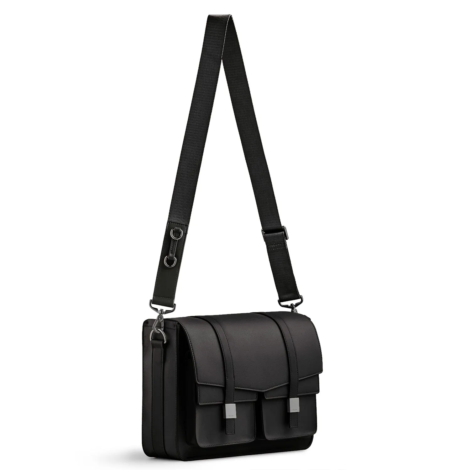 Mason L Messenger Bag - Black