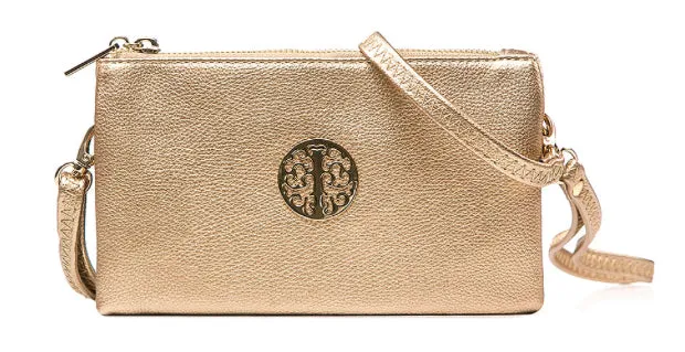 Medium Crossbody Bag With Wristlet Strap And Silver Tree Of Life Logo (Available in 21 Colours)