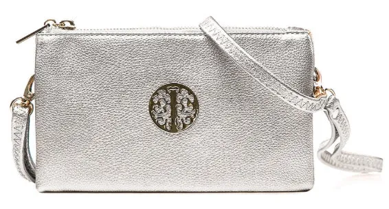 Medium Crossbody Bag With Wristlet Strap And Silver Tree Of Life Logo (Available in 21 Colours)