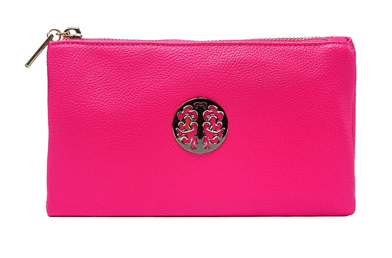 Medium Crossbody Bag With Wristlet Strap And Silver Tree Of Life Logo (Available in 21 Colours)