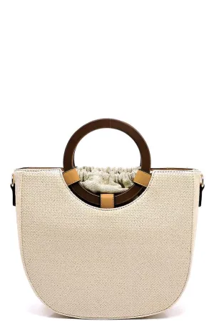 Medium Straw Satchel