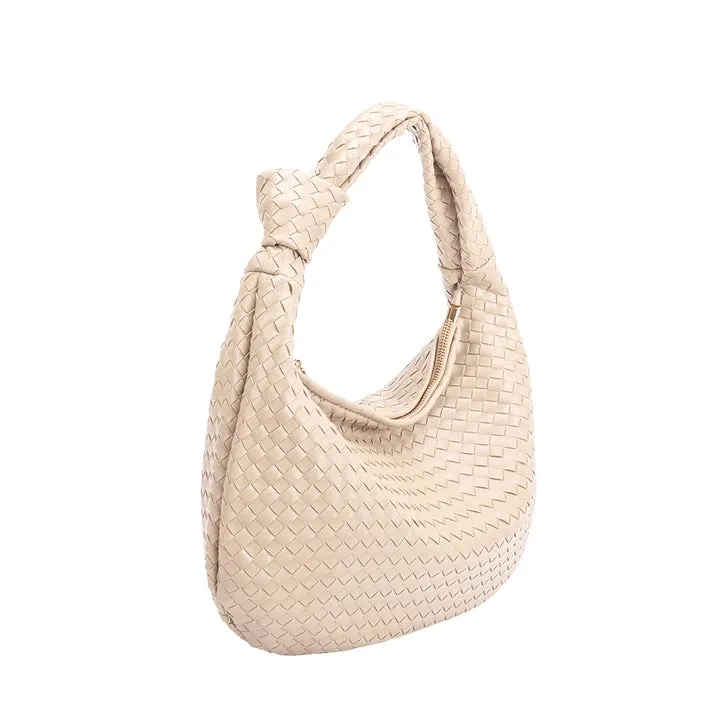 Melie Bianco Brigitte Ivory Large Recycled Vegan Shoulder Bag