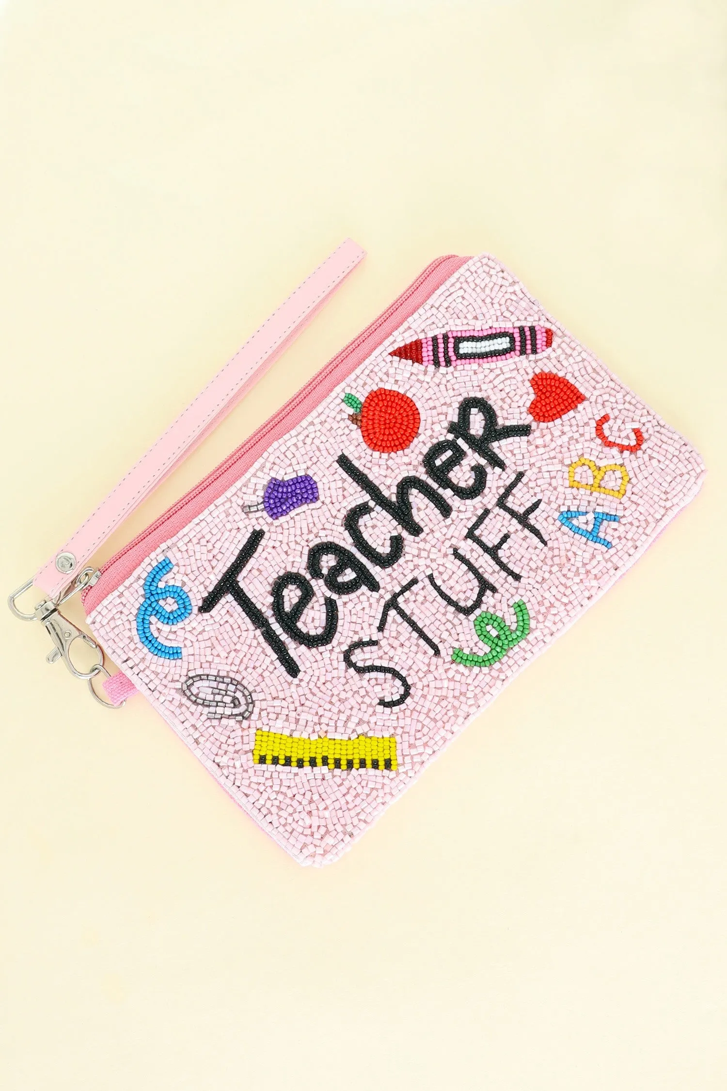 "Teacher Stuff" Seed Bead Wristlet