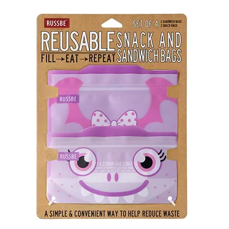 Russbe Reusable Snack/Sandwich Bags (4 Set)