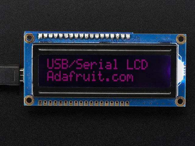 USB   Serial Backpack Kit with 16x2  RGB backlight negative LCD