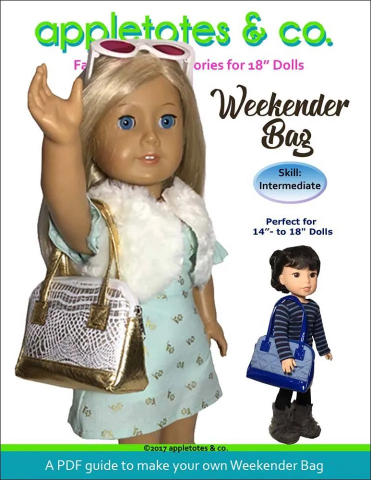 Weekender Bag Sewing Pattern for 14"-18" Dolls