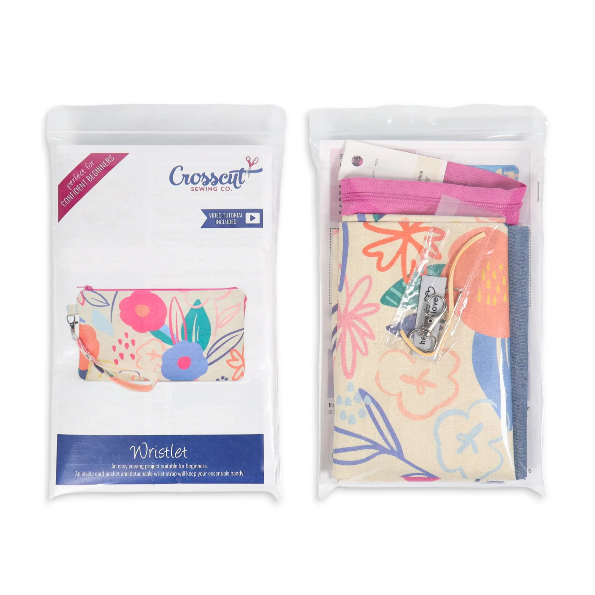 Wristlet Sewing Kit - Bold Floral