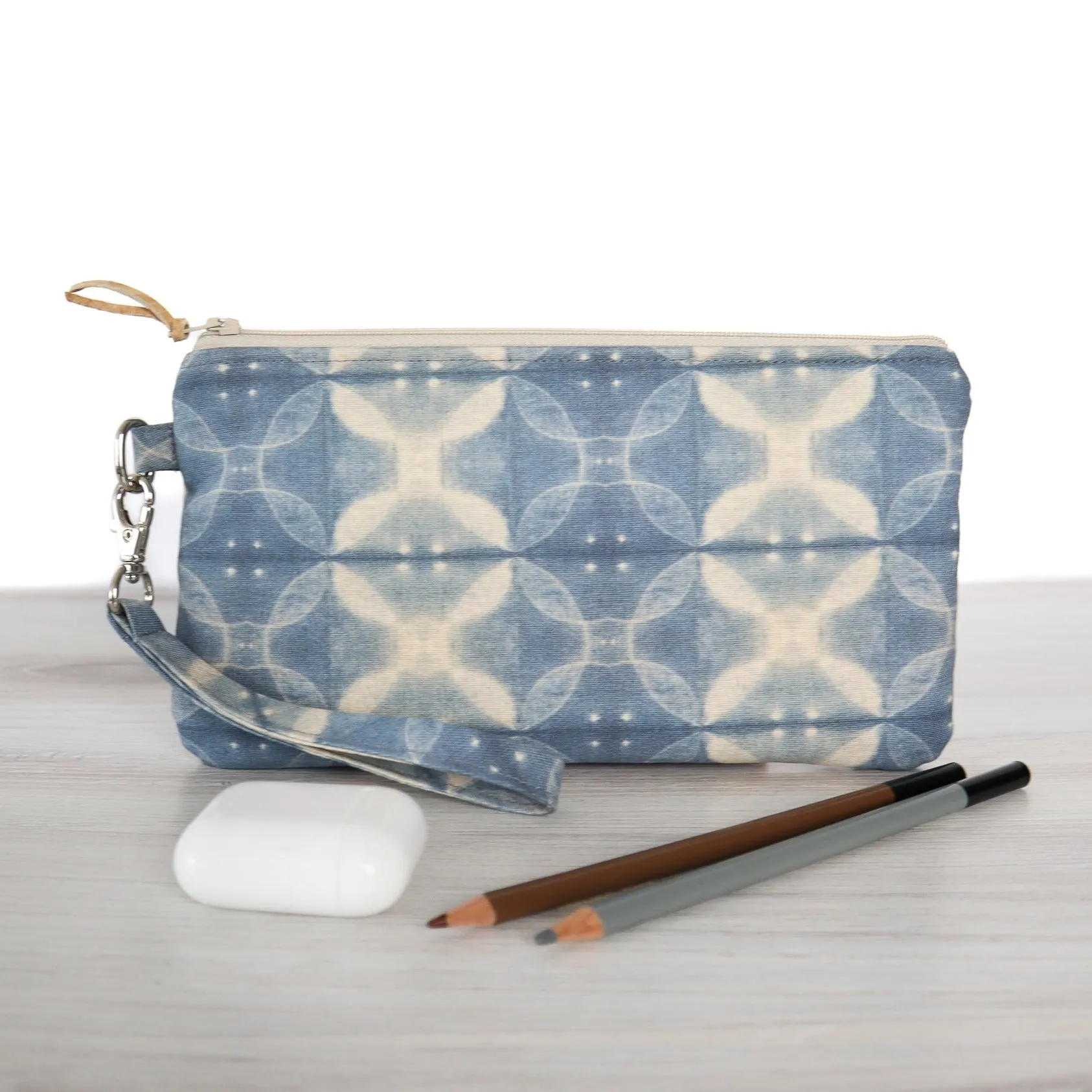 Wristlet Sewing Kit - Shibori